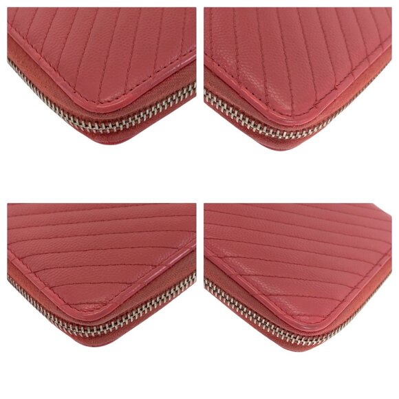 CHANEL Pink Caviar Leather Logo Wallet - Picture 4 of 10